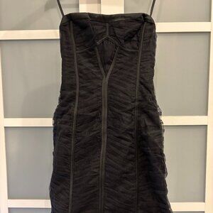 BCBG MAXAZRIA little black dress - tulle - corset